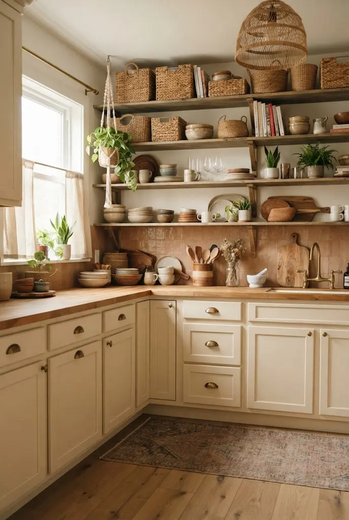 29 Boho Kitchen Cabinets and Design Elements for a Warm Space